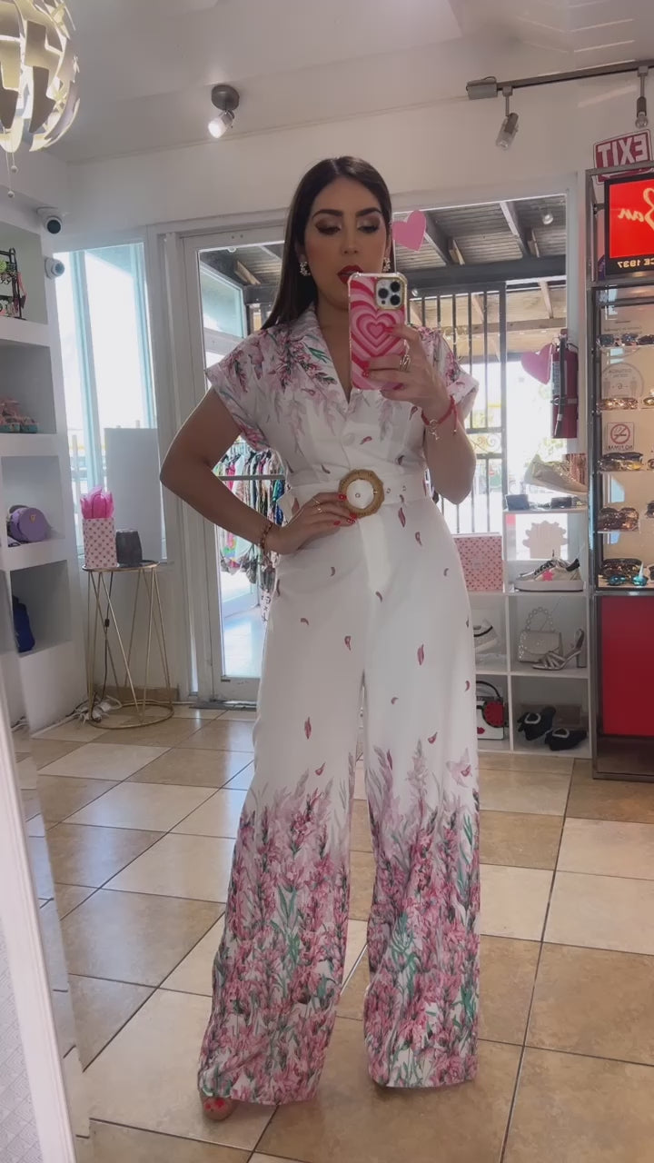 Wide Leg Floral Jumpsuit