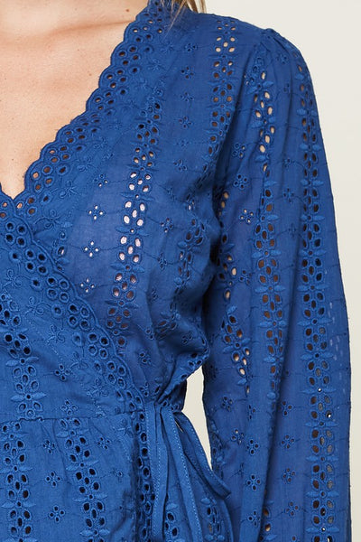 Bootsy Eyelet Wrap Top