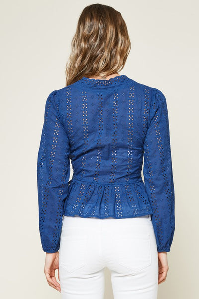 Bootsy Eyelet Wrap Top