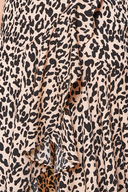 Leopard Print Midi Skirt