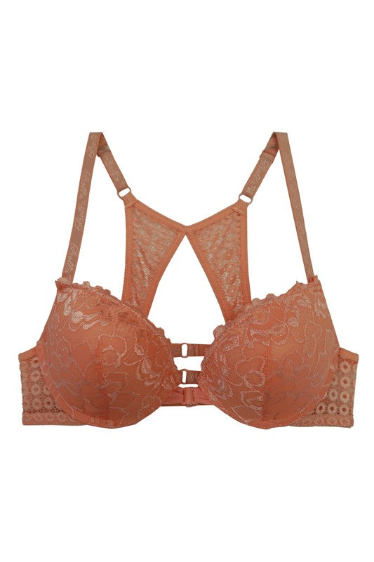 Floral Lace Hook Bra
