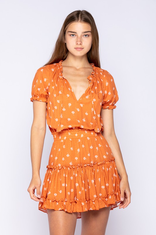 Floral Print Mini Dress