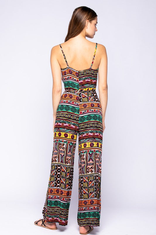 Aztec Print Jumpsuit