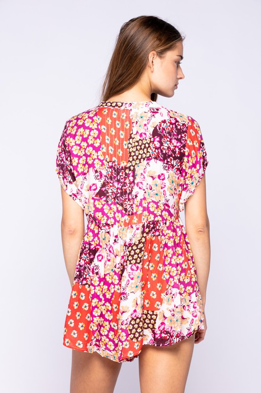 Floral Print Romper