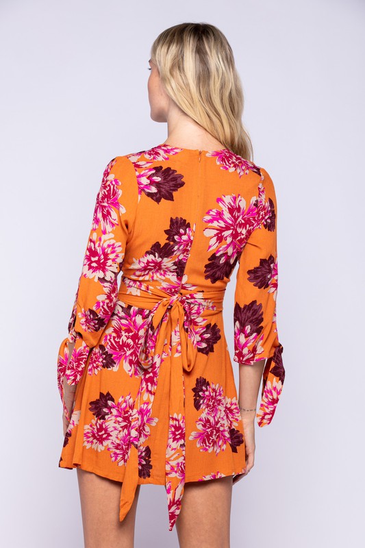 Flower Print Mini Dress