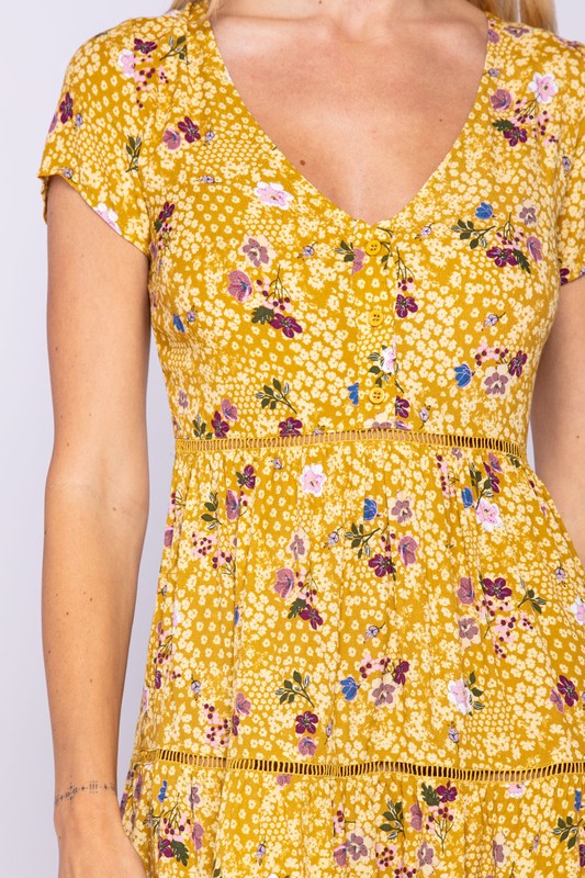 Trim Layer Mini Dress