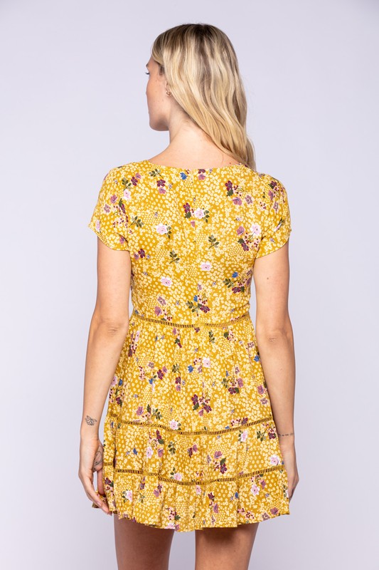 Trim Layer Mini Dress