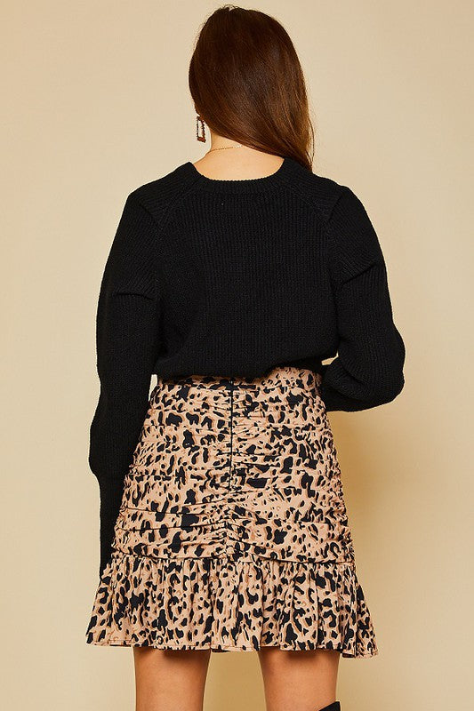 ANIMAL PRINT RUSHING SKIRTS