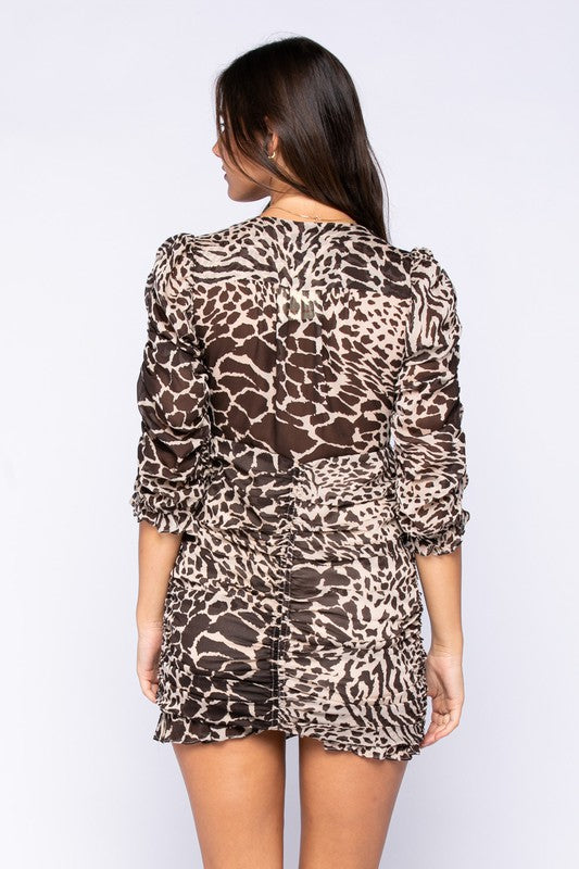 Tiger Print Mini Dress