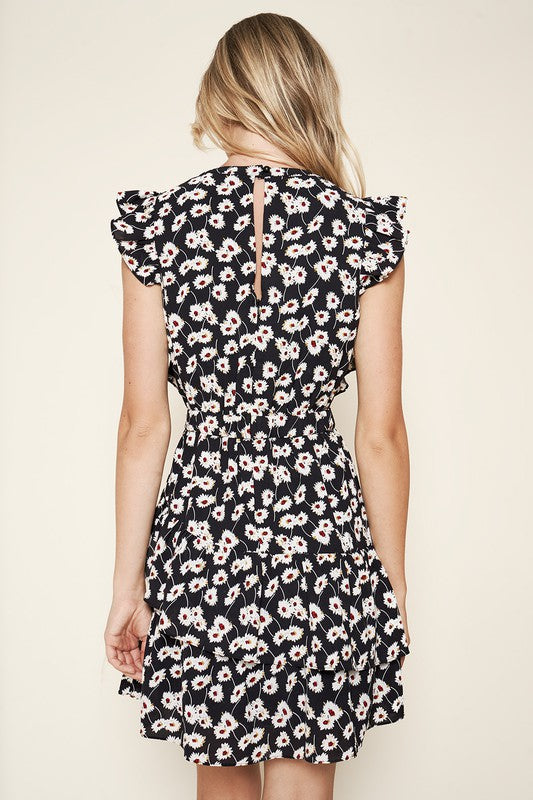 Sensational State Floral Ruffle Dress