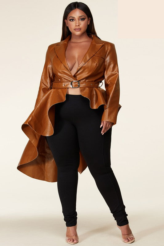 High Low Peplum Jacket