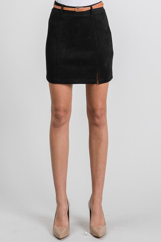 Black Suede Skirt