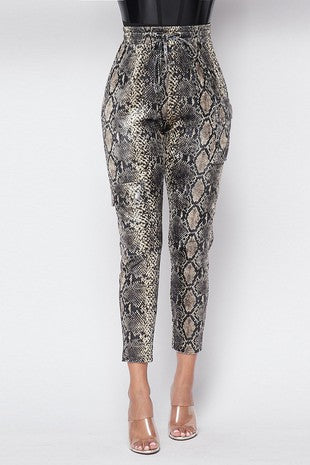 SNAKE PRINT PANTS