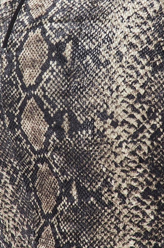 SNAKE PRINT BODYCON DRESS