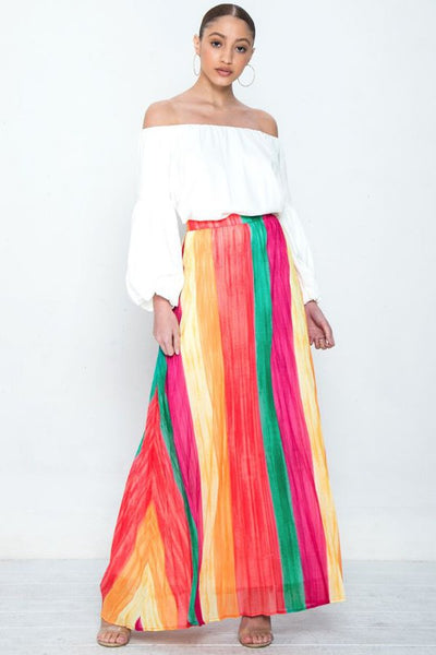 Multi Colored Maxi Skirt