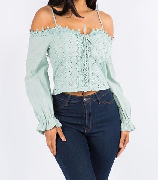Long Sleeve Shoulder Top