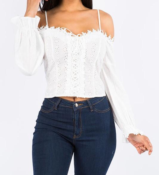 Long Sleeve Shoulder Top