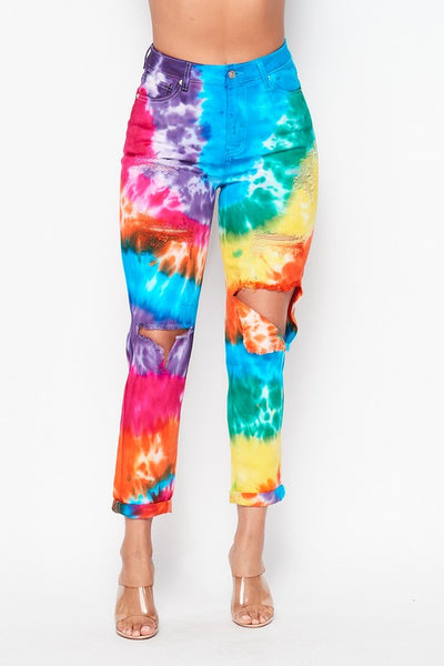 RAINBOW TIE DYE JEAN