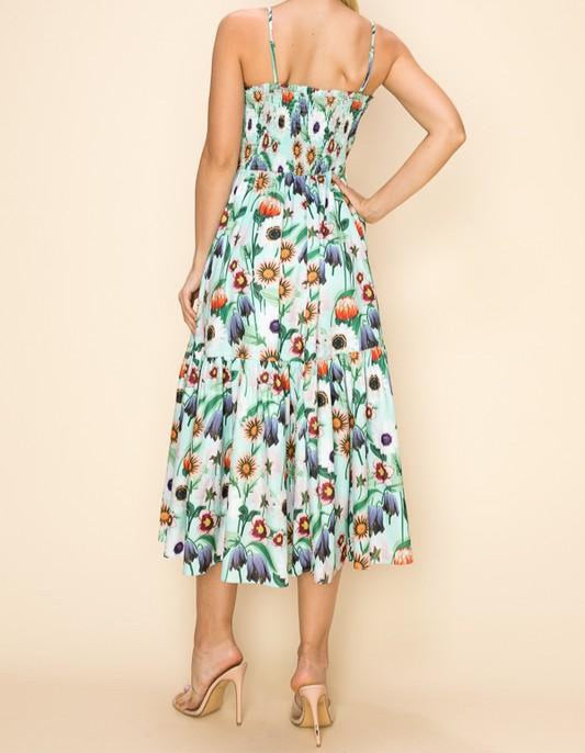 Floral Print Midi Dress