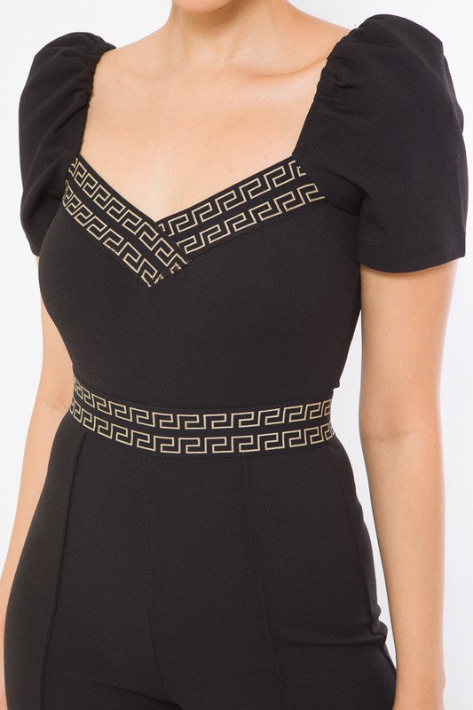 Greek Border Pattern Jumpsuit