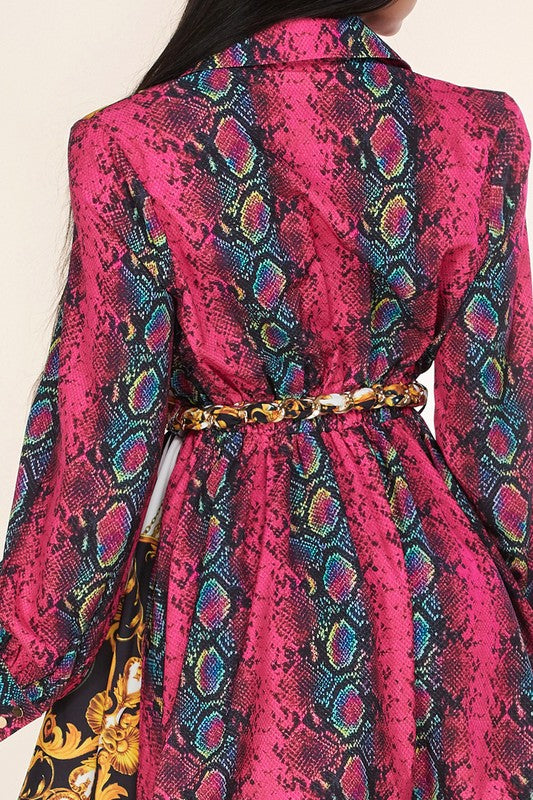 Baroque Multi-colored Dress