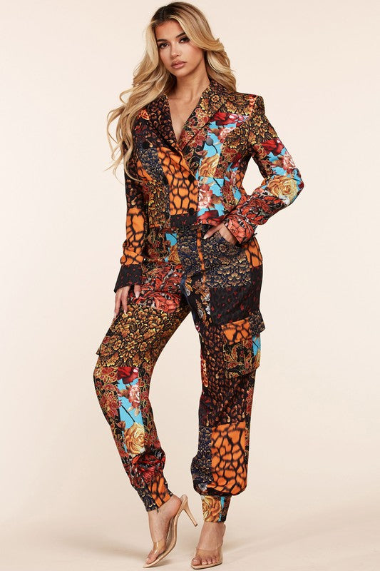 The Print Block Pantsuit