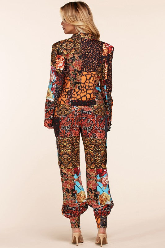 The Print Block Pantsuit