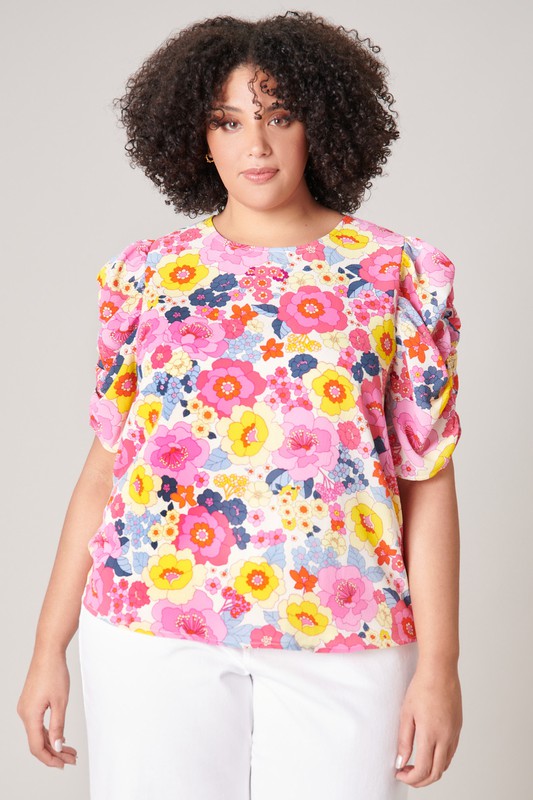 Floral Puff Sleeve Blouse