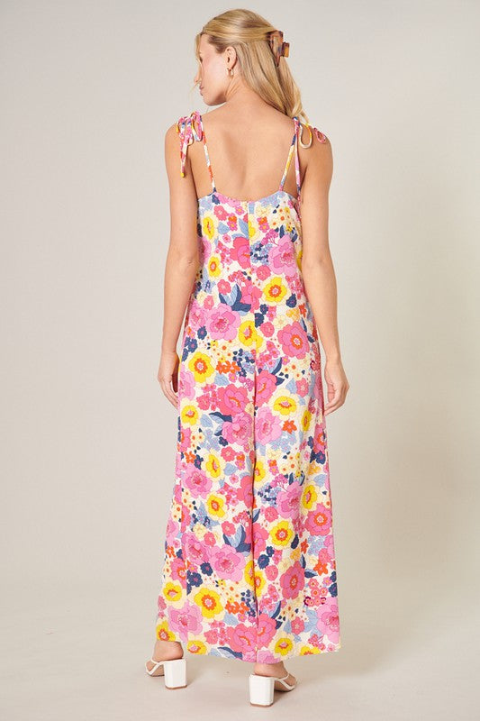 Floral Wide Leg Jumpsuit