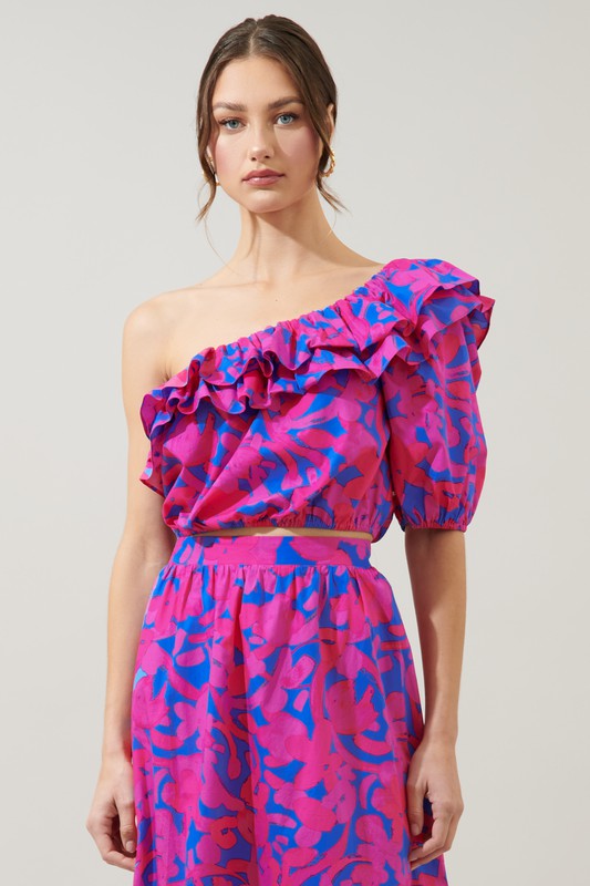 One Shoulder Crop Top