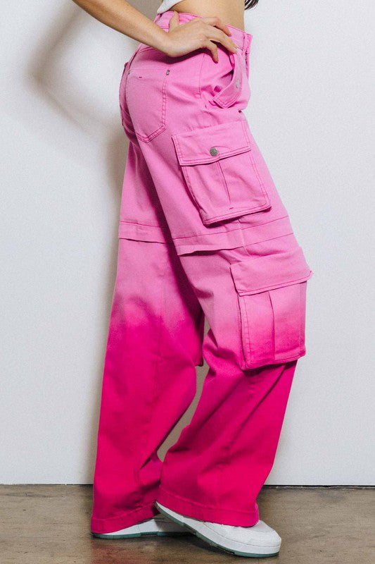 Ombre Mid Rise Wide Cargo