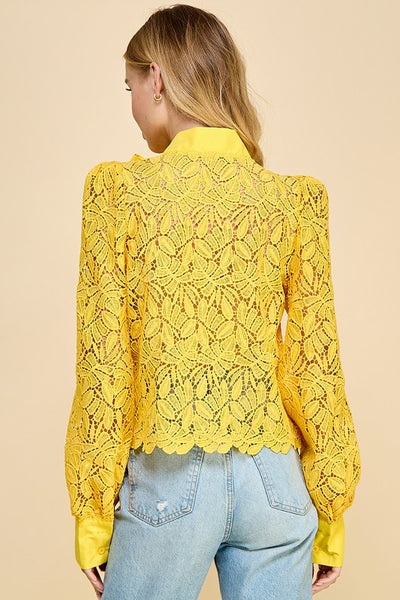 Yellow Lace Top