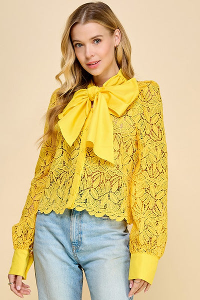 Yellow Lace Top