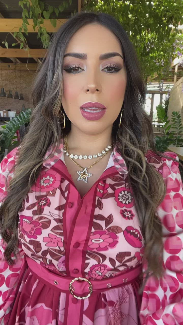 Pink Multi Mini Dress