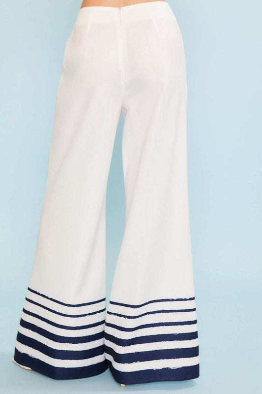 Stripe Wide Fit Pants