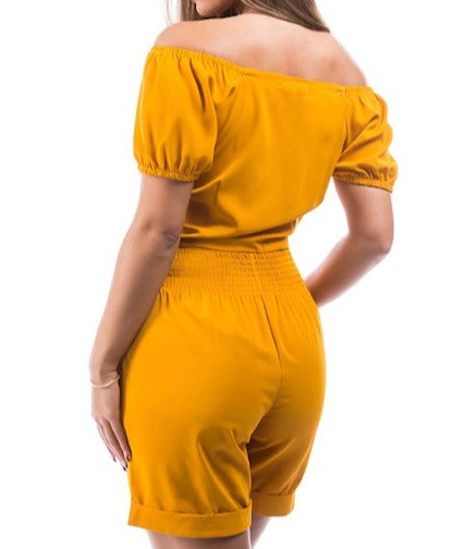 Button Down Tie Front Romper