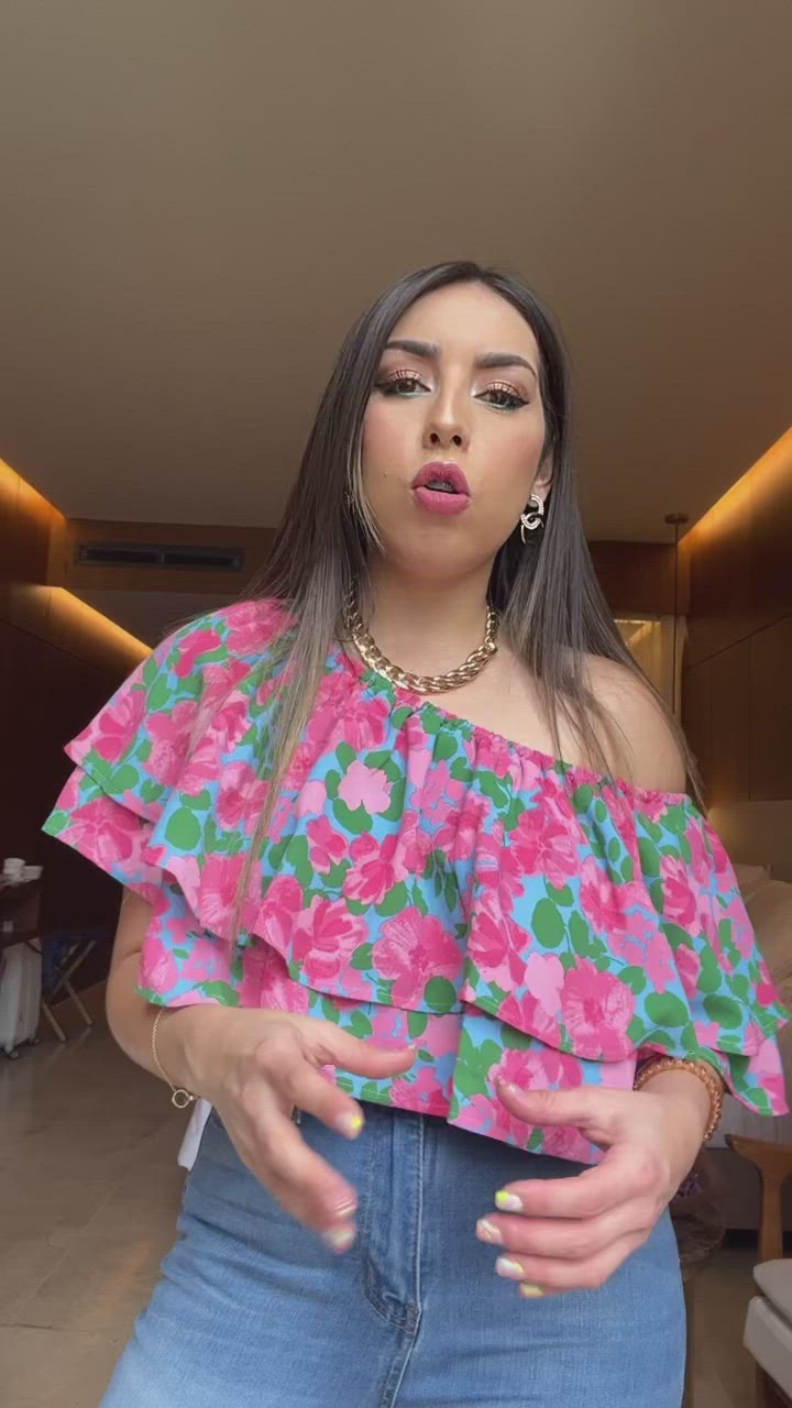 Blossoms One Shoulder Top