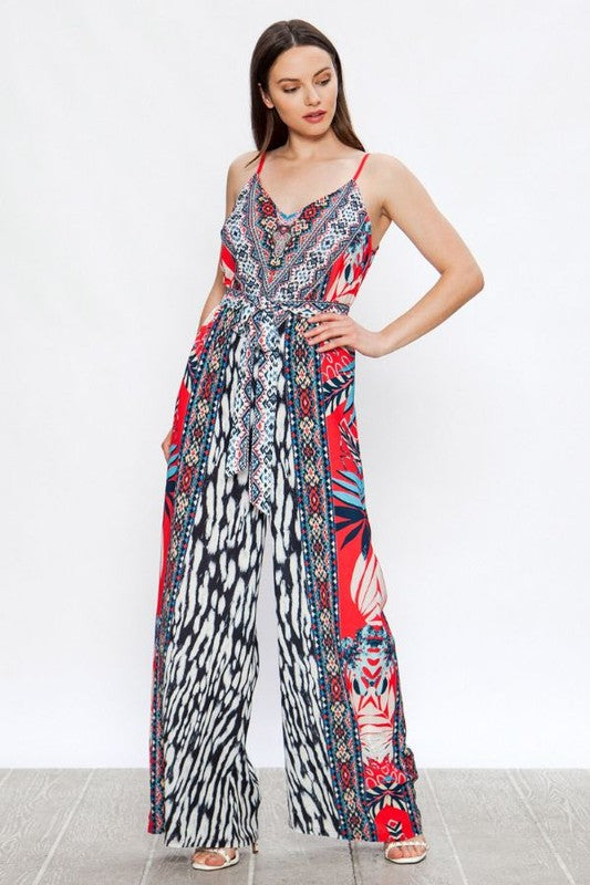 Mixed Tropical Jumpsuit