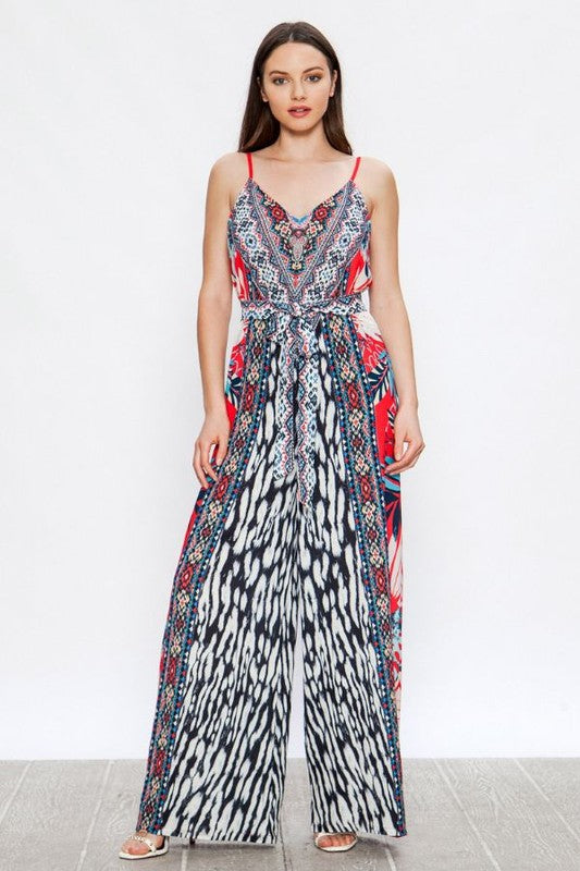 Mixed Tropical Jumpsuit