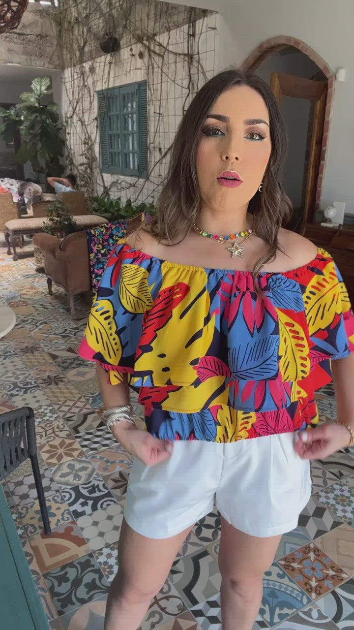 One Shoulder Ruffle Top