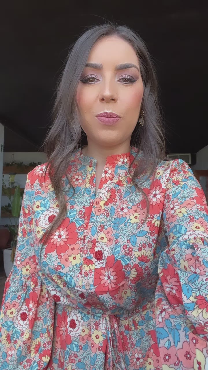 Floral Ruffle Mini Dress