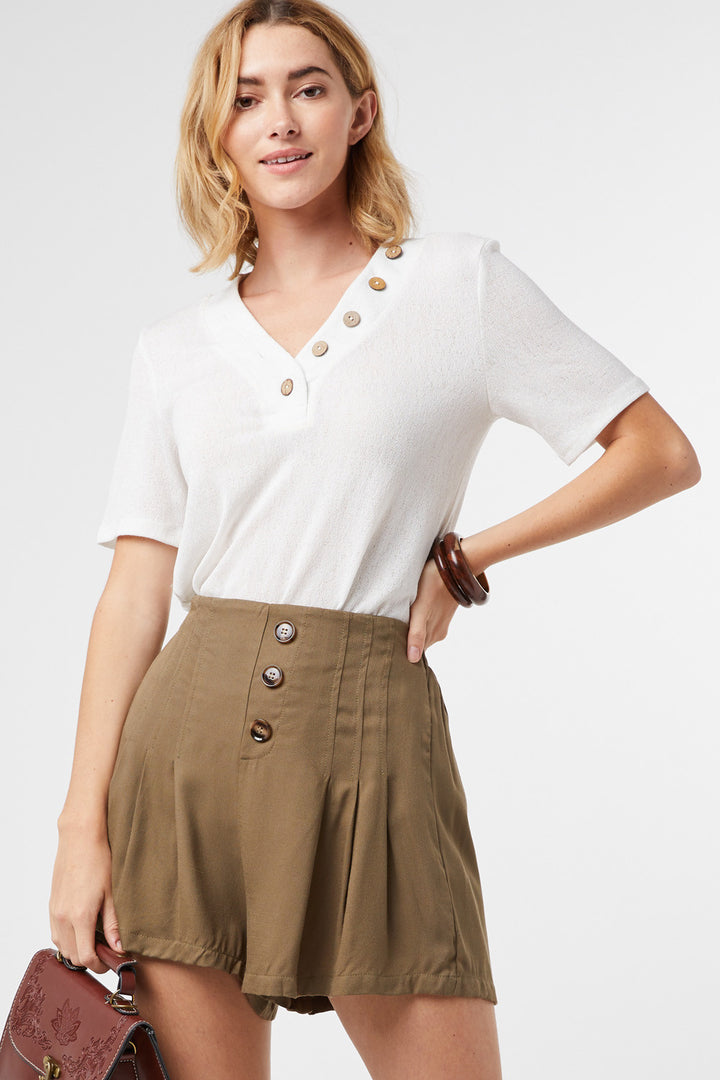 High Waist Olive Shorts