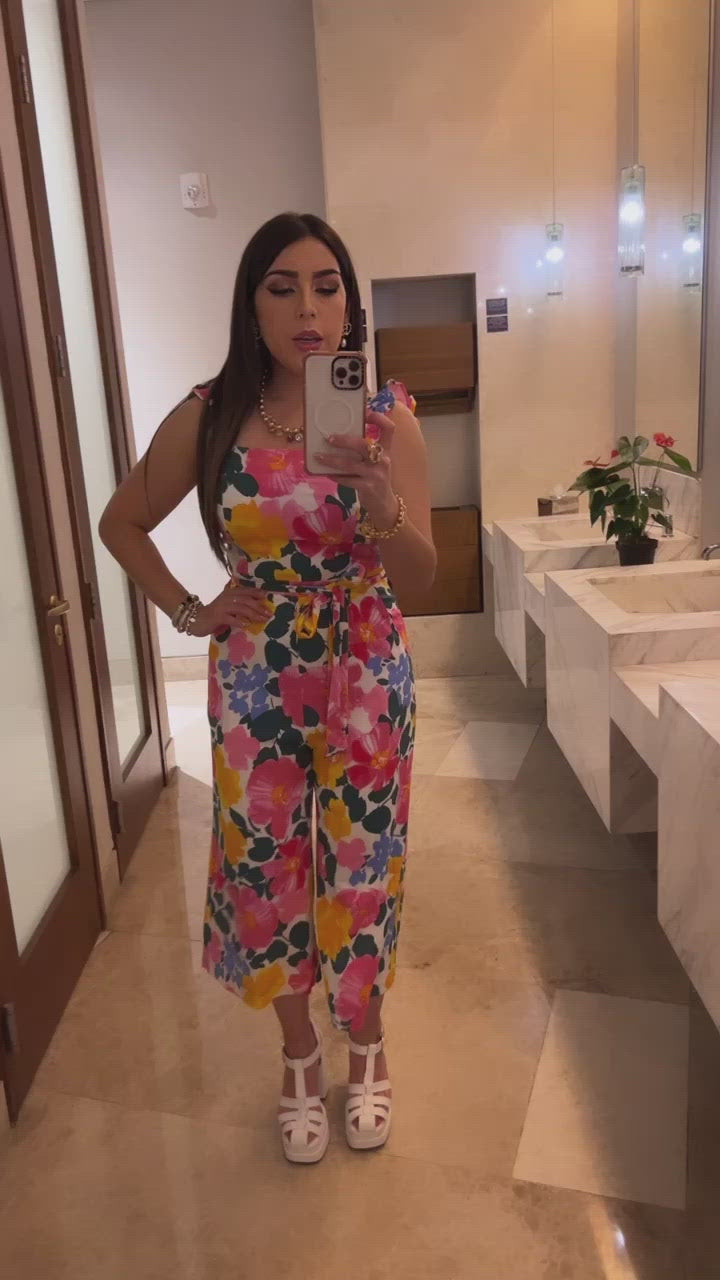 Floral Wide Leg Jumpsuit