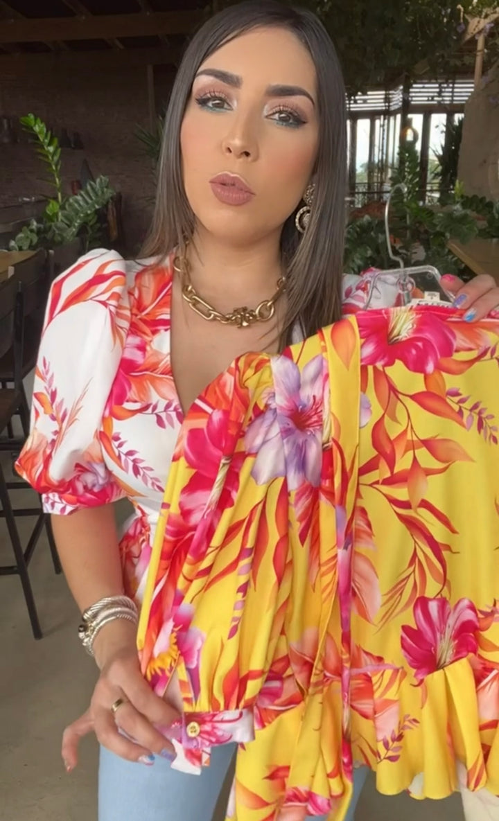 Wrap Floral Top