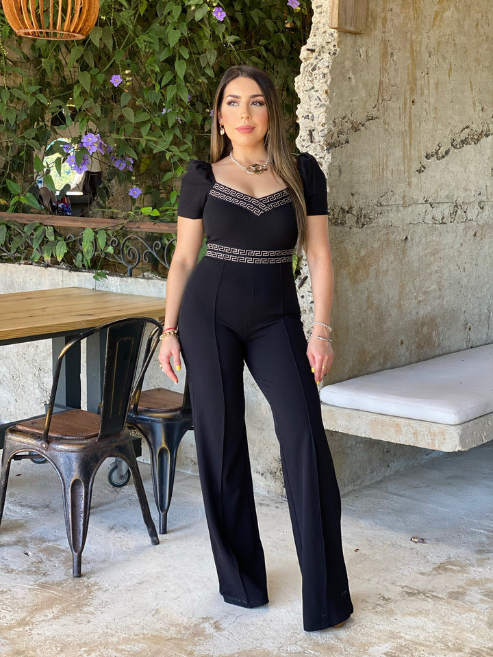 Greek Border Pattern Jumpsuit