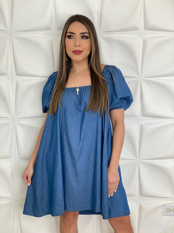 Chambray Mini Dress