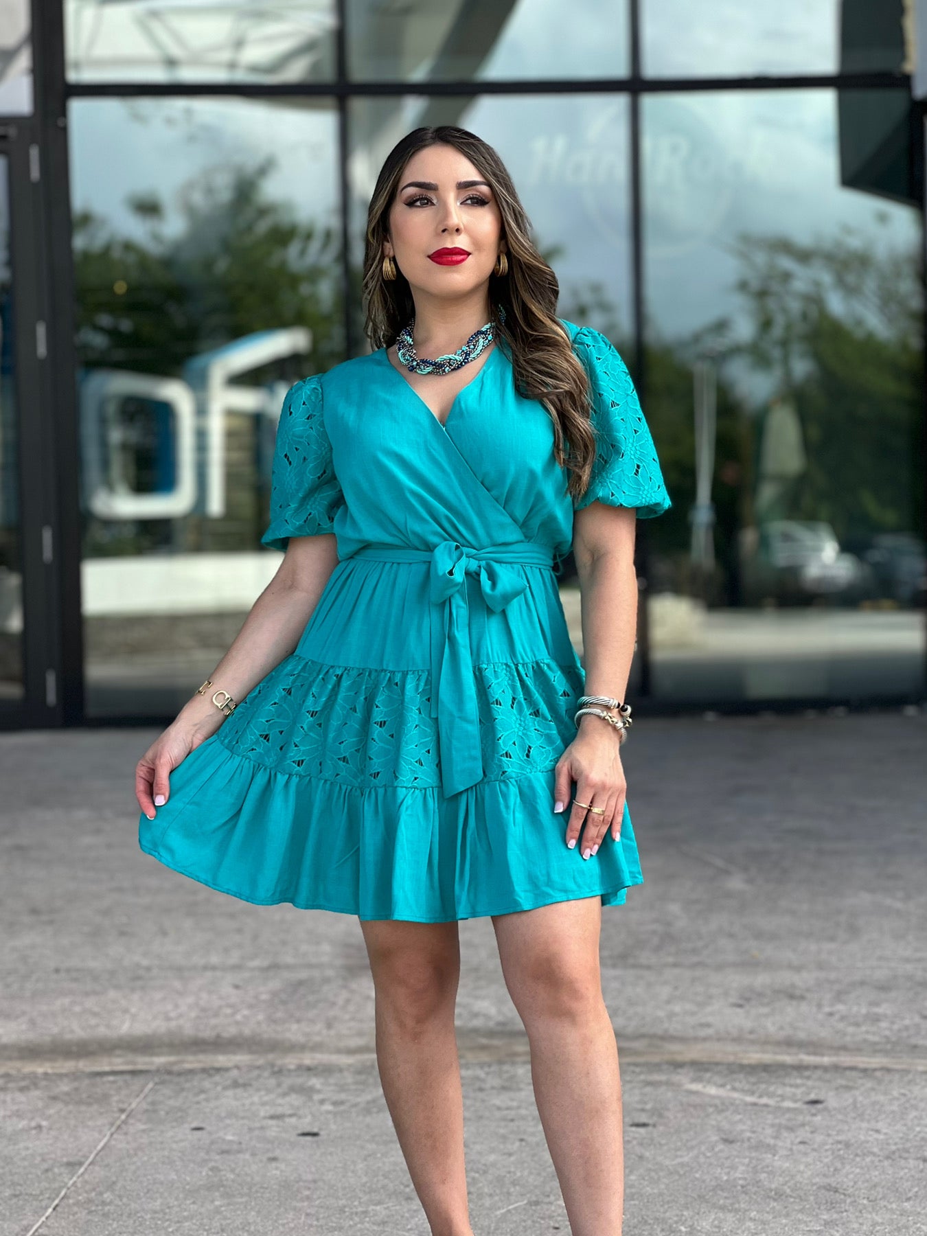 Teal Mini Dress