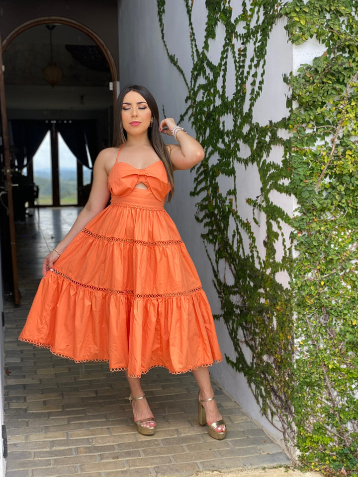 Tangerine Midi Dress