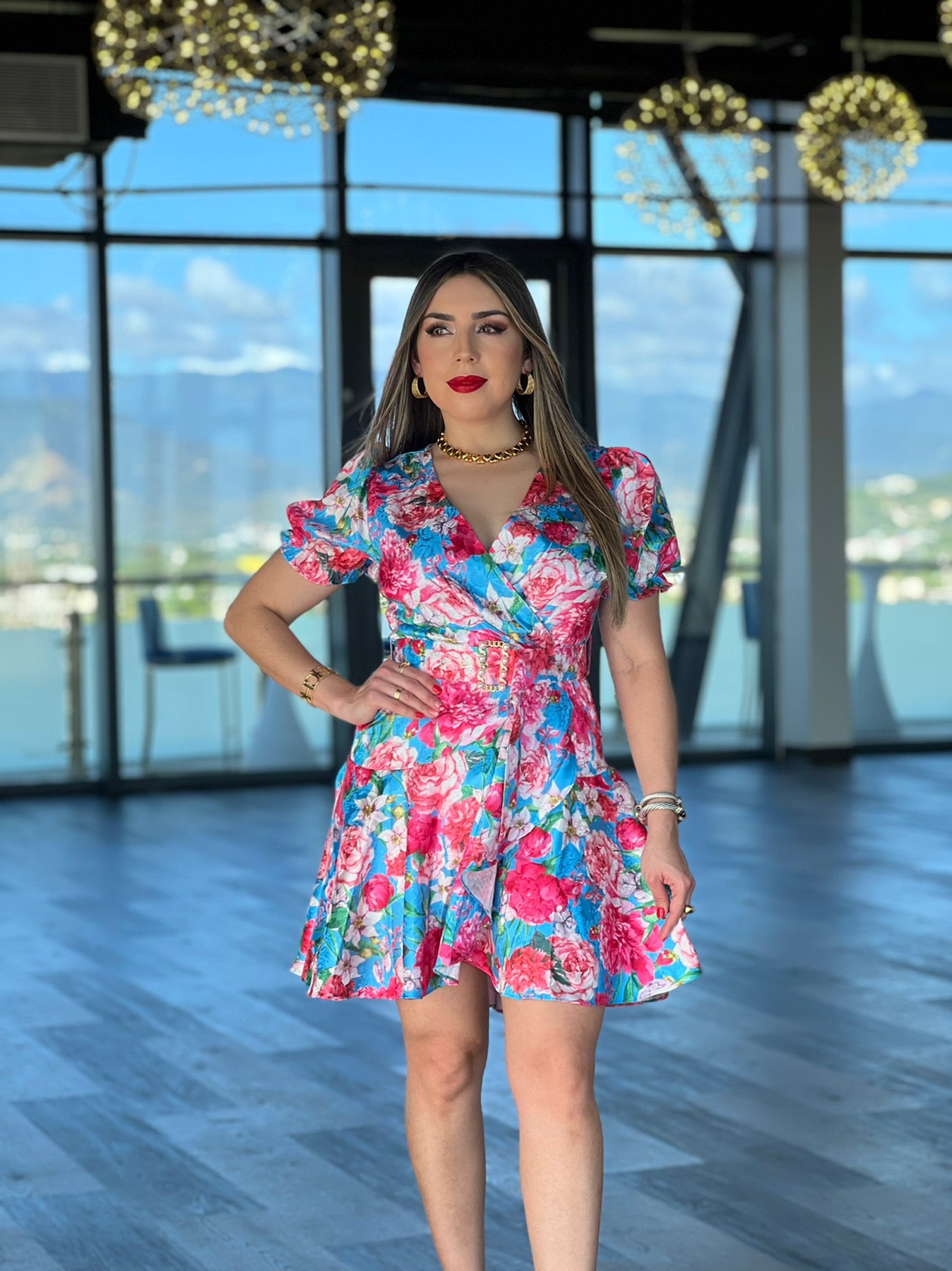 Ruffle Floral Dress