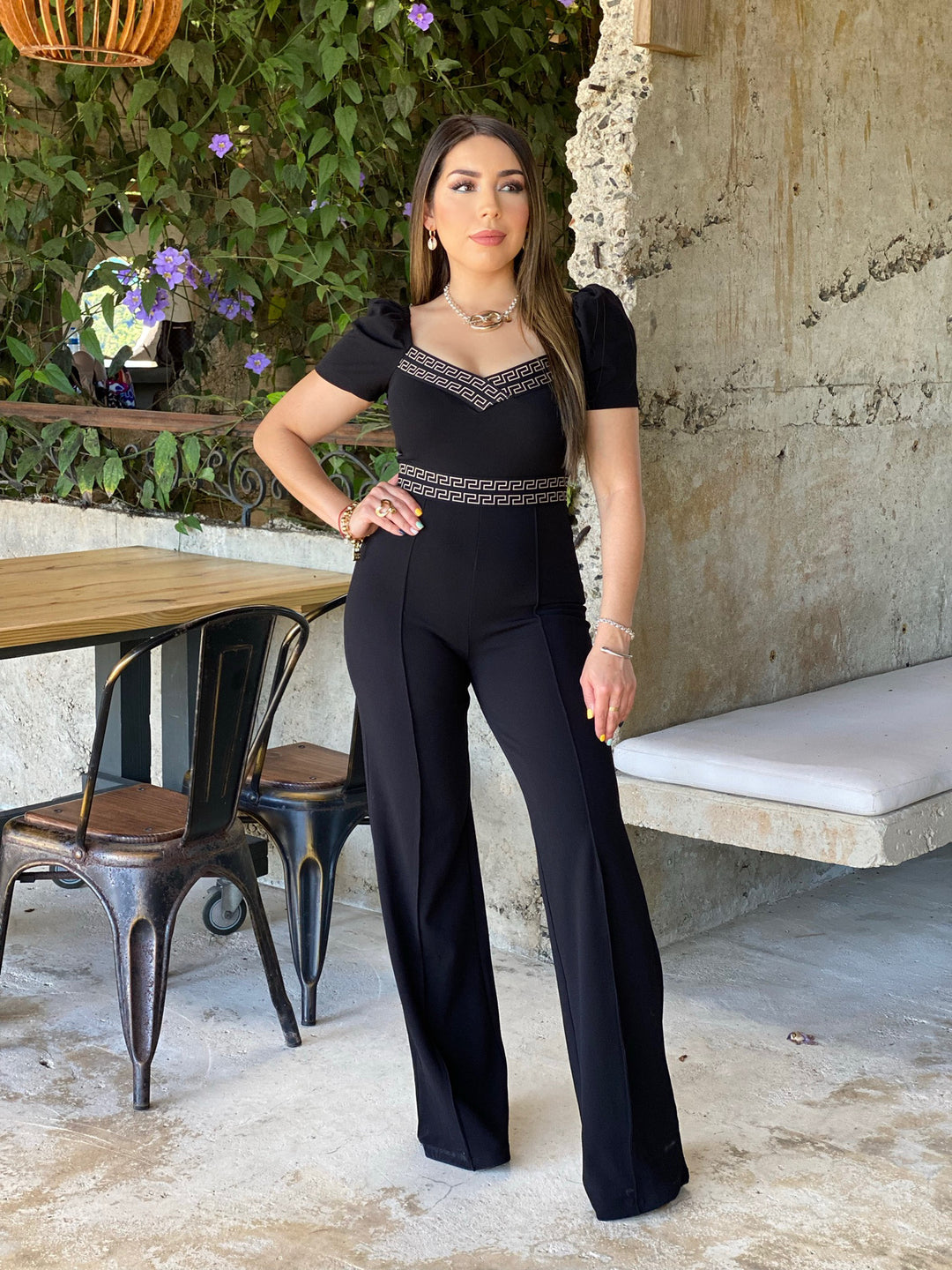 Greek Border Pattern Jumpsuit